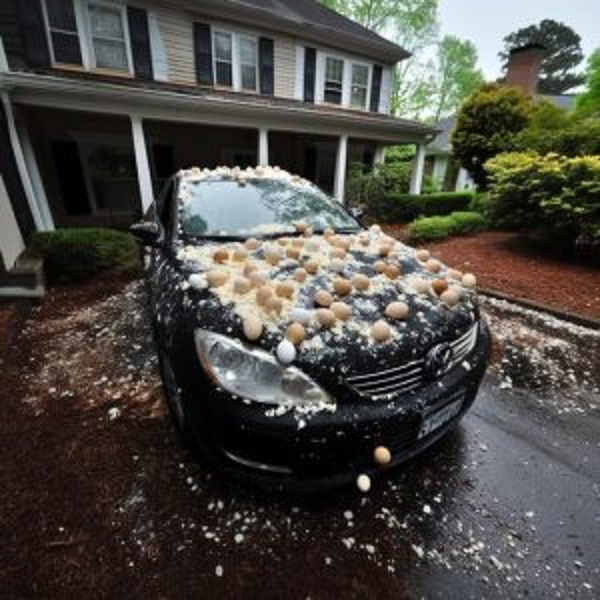 My Neighbor Threw Eggs at My Car for ‘Blocking the View’ of His Halloween Decorations